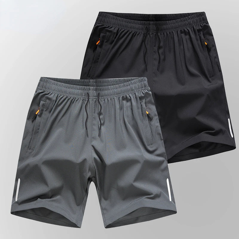 Running Shorts Ice Silk Plus Size Basketball ShortsThin Running Loose Pajama Pants  Beach Quick- Drying Breathable Gym Pants